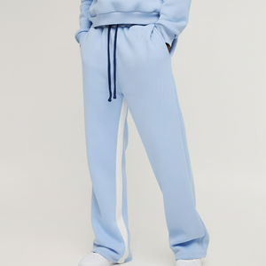 Pantalones Deportivos Anchos de Color Azul Acero para Mujer, OEM ODM, Cintura Elástica con Cordón, Corte Holgado, Estilo Hip Hop, Ropa Urbana, Casual y a la Moda - Product Image 1