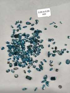 เพชรเม็ดเดี่ยวทรงลูกแพร์สีน้ำเงิน ขนาด 0.30-0.70 กะรัต ความสะอาดระดับ VVS1~VS2 เพชรเพาะเลี้ยงในห้องปฏิบัติการ ขนาด 4-10 มม. สำหรับสร้อยข้อมือเทนนิส สร้อยคอ และเครื่องประดับ - Product Image 2