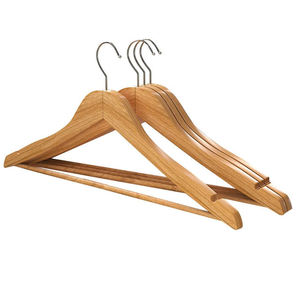Cintre en bois massif écologique et durable pour l'organisation du placard – Idéal pour suspendre vêtements, chemises, robes, pantalons, vestes - Product Image 6