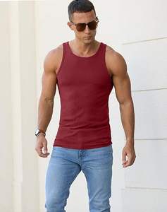 Débardeur de sport pour homme en coton respirant, personnalisable avec logo, idéal pour la gym, le fitness, l'entraînement et la musculation - Product Image 3