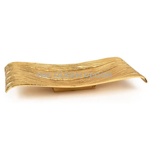 Luxury Handmade Silver Plated Aluminum Metal Tray Creative Oval Shape Dishes & <b>Plates</b> Best Deal Hot Selling Sets of 2 - Product Image 3
