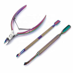 Kit Profesional Portátil de Manicura y Pedicura de Acero Inoxidable con Bolsa para Uso en Salón, Hogar y Viajes, Cortaúñas 4 en 1 - Product Image 1