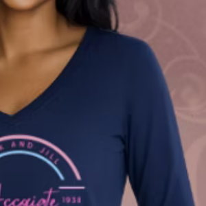เสื้อยืดแขนยาวสีน้ำเงินเข้มสำหรับผู้หญิง ลายตัวอักษรครอบครัว สวมใส่สบายๆ ทุกวัน สไตล์สตรีทแวร์ เสื้อผ้าไลฟ์สไตล์ที่ใส่สบาย - Product Image 4