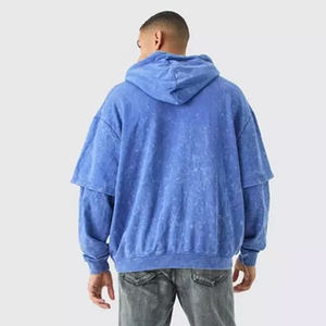 Collection Hiver – Sweat à Capuche Double Couche Délavé à l'Acide pour Homme – Qualité Supérieure, Coupe Ample, Confort Optimal - Product Image 3