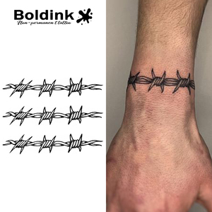 Tatuaje Temporal Semipermanente a Prueba <span class=keywords><strong>de</strong></span> Agua <span class=keywords><strong>con</strong></span> Diseño <span class=keywords><strong>de</strong></span> Espinas, <span class=keywords><strong>Mariposas</strong></span> y <span class=keywords><strong>Rosas</strong></span>, Estilo Gótico, <span class=keywords><strong>para</strong></span> Mujeres y Hombres - Product Image 1