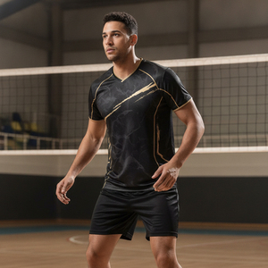 เสื้อวอลเลย์บอลแบบซับลิเมชั่นสั่งทำพิเศษ แห้งเร็ว ชุดทีมชาย เสื้อวอลเลย์บอลแขนกุด ระบายอากาศได้ดี เหมาะสำหรับการฝึกซ้อม - Product Image 5