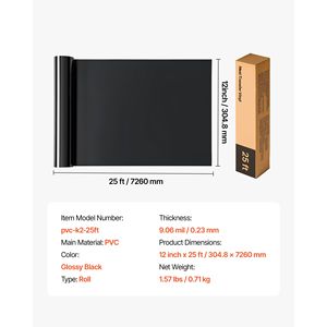 Rotolo di Vinile Termotrasferibile Nero Lucido 12 pollici x 25 piedi, Facile da Tagliare e Sverniciare, Forte Adesione, Compatibile per Abbigliamento e Accessori - Product Image 6