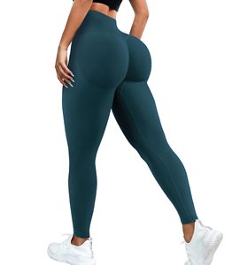Women Running Leggings Compression Scrunch Butt <b>Tummy</b> <b>Control</b> High Waisted Solid Sports Butt Lifting Workout Gym Tight Yoga Pant - Product Image 1