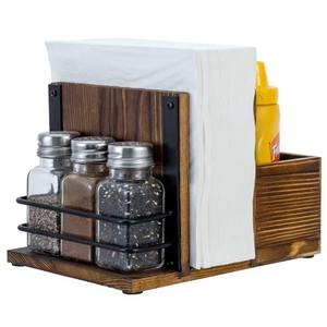 Elegante Porta Servilletas de Madera para Organización de Mesa de Comedor, Porta Servilletas de Madera Hecho a Mano para Decoración del Hogar y Cafeterías - Product Image 3