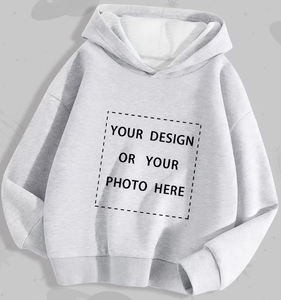 Children's Hooded Sweatshirt Casual Autumn Wear Anti-Wrinkle 3D Printed Design Front Knitted Polyester/Cotton Regular Sleeve - Product Image 1