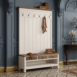 Armoire de rangement Viora en bois massif, design contemporain à bords incurvés, écologique, durable, finition naturelle, pour appartement - Product Image 2