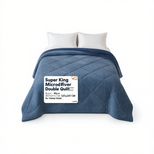 Couette double en microfibre Super King, douce et chaude pour l'hiver, 220x240 CM, pour la maison et l'hôtel - Product Image 1