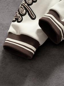 Veste varsity premium pour homme et femme, style streetwear, avec patchwork brodé, appliqué, logo en chenille, manteau en polaire chaud pour l'hiver - Product Image 3