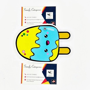 Somoly Enterprises Rectangle Heart Acrylic Lash Box Tools Ice Cream Pop Sticker Colorful Kawaii Design Plate Yellow Blue - Product Image 5