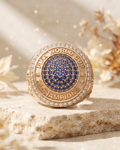 แหวนแชมป์แบบวงกลมประดับเพชรโมอิสซาไนต์ ทอง 14K ของขวัญสำหรับแชมป์ฟุตบอล ของที่ระลึกสำหรับผู้ชนะรางวัล - Product Image 1