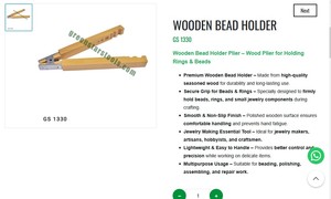 Wooden Bead <b>Holder</b> Plier Jewelry Making Tools <b>Ring</b> and Bead Holding <b>Hand</b> Tool Non Slip Grip Goldsmith Tool | Item No GS-1330 - Product Image 3