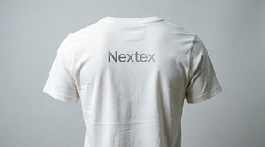 T-shirt en coton blanc pour homme, manches courtes, col rond, coupe classique, logo brodé sur le devant, tissu jersey décontracté, 320g - Product Image 3