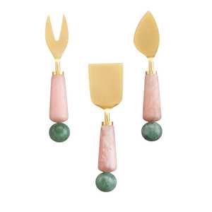Ensemble de couteaux à fromage en acier inoxydable doré en gros au meilleur prix - Product Image 1