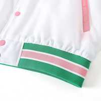 Blouson Bomber AKA personnalisé avec doublure brodée de lettres grecques pour femme, rose, vert, blanc, style universitaire streetwear