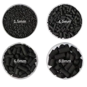 Charbon actif granulaire 4 mm en cylindre, agent auxiliaire chimique pour le traitement de l'eau, pureté 99 %, charbon actif en vrac - Product Image 1