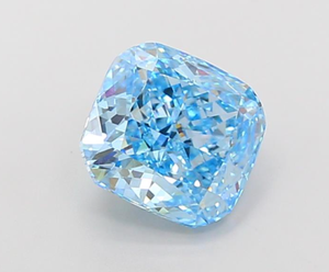 Diamante Cultivado en Laboratorio con Certificación IGI, Corte Cuadrado Cojín de 3.02 CT, Color Azul Intenso Fantasía, Claridad VS2, CVD ROYAL GEMS para Joyería - Product Image 4