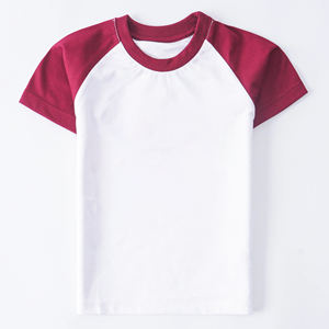 T-shirts pour enfants en polyester 100% à séchage rapide, décontractés, unis, vierges, personnalisables avec logo, vente en gros à prix réduit pour l'été - Product Image 1