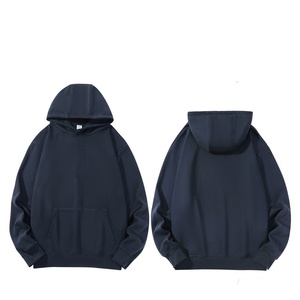 เสื้อฮู้ดดี้ผู้ชายแบบมีซิปครึ่งตัว ทรงโอเวอร์ไซส์ สีดำล้วน ผ้าโพลีเอสเตอร์/เรยอนเนื้อหนา 180 กรัม พร้อมโลโก้สั่งทำพิเศษ - Product Image 5