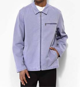 Veste de travail bio personnalisée en coton robuste avec col rabattable, veste utilitaire en toile camouflage avec fermeture éclair pour homme - Product Image 1