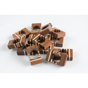 Unique Royal-Look Wood Napkin <b>Ring</b> Natural Wooden Napkin Holder for Wedding Party Birthday Decorations Matches Plates <b>Dishes</b> - Product Image 4