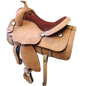 Silla de montar western de cuero premium para carreras de barriles, para adultos, disponible en todos los tamaños. - Product Image 2