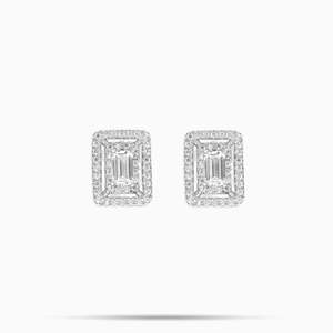 925 <b>Sterling</b> <b>Silver</b> Round Cut Moissanite <b>Stud</b> Earrings VVS1 D Color Diamond Earrings For Women - Product Image 1
