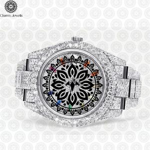 Charm_Jewells Luxury Stainless Steel <b>Watch</b> 40mm Round Case Analog Quartz Sapphire Crystal Dial Folding Clasp Unisex - Product Image 1