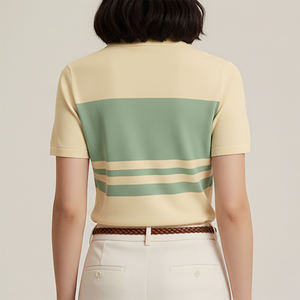 Polo de Manga Corta para Mujer, Nuevo Modelo 2025, Secado Rápido, Elástico, Transpirable, Corte Holgado, con Logotipo Bordado Personalizado - Product Image 3