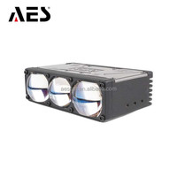 Lumière de calandre de voiture AES 2026 NV-8, lumière auxiliaire triple laser, double faisceau bas, lampe LED à trois yeux, étanche pour l'amélioration de la calandre de voiture