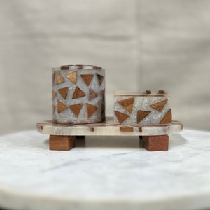 Juego de Quemadores de Incienso de Resina y Madera, Porta Incienso Hecho a Mano con Caja de Almacenamiento, Decoración Triangular de Madera para Rituales en el Hogar - Product Image 2