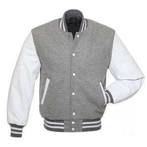 Sportswear Varsity Jacket Men's Wool Stand Collar Front Logo <b>Button</b> Closure High Quality Winter Side Pocket - Product Image 1