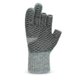 <b>Half</b> Finger Fishing Gloves Insulated Cotton Blend Unisex All Seasons Pull On Comfortable Breathable Anti <b>Slip</b> Grip - Product Image 3