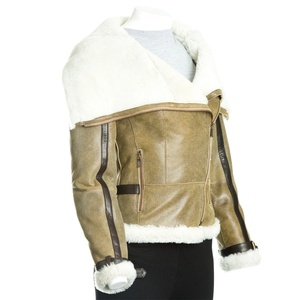 High Quality Fashion Hot Sell Women <b>Leather</b> <b>Jacket</b> <b>Long</b> Sleeve High Quality <b>Leather</b> <b>Jacket</b> For Women - Product Image 5