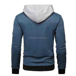 Sudadera con Capucha de Diseño Moderno, Sudadera con Capucha Personalizada, Unisex, de Algodón, Estilo Urbano, Sudadera con Capucha Extra Grande para Hombre, Color Azul - Product Image 3