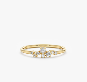 Premium 14KT Gold Vintage Lab Grown <b>Diamond</b> <b>Ring</b> for Women IGI Certified Anniversary & Wedding Gift Luxury Fine Design - Product Image 1