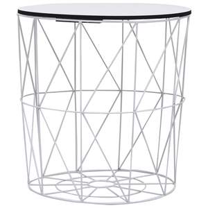 Juego de 3 Mesas de Centro de MDF Blanco y Metal en Tamaños Pequeño, Mediano y Grande - Product Image 3