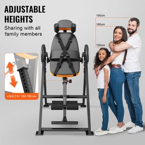 Tavolo per Inversione Professionale con Capacità di 136 kg, Macchina per Decompressione e Stretching della Schiena, Attrezzatura per Allenamento di Forza - Product Image 5