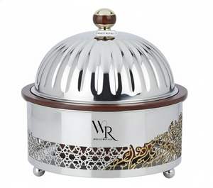 Casserole de luxe en acier inoxydable avec couvercle, chauffe-plat isotherme, plat de service design pour usage domestique et hôtelier - Product Image 1