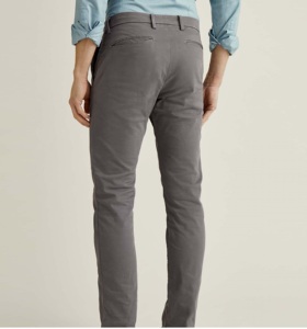 Pantalones Chinos de Negocios para Hombre con Logotipo Personalizado, Cintura Alta, Lavados, Casuales, de Algodón, Corte Recto, Tela Elástica para Traje - Product Image 2