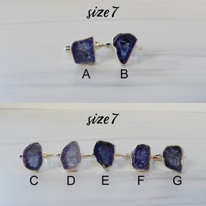Genuine Tanzanite <b>Ring</b> Sterling Silver Raw Rough Gemstone <b>Ring</b> Elegant Jewelry Gift For Her <b>Adjustable</b> <b>Ring</b> - Product Image 5