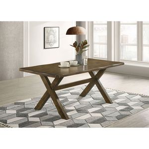 Tavolo da Pranzo Rettangolare in Noce Nocciola Collezione Carbon - Product Image 1