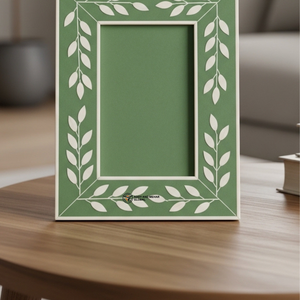 Cadre photo en os vert incrusté, décoration d'intérieur de luxe faite à la main - Product Image 4