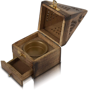 Brûleur d'encens en bois de qualité supérieure, design élégant, idéal pour la décoration intérieure et la table, porte-encens décoratif - Product Image 1