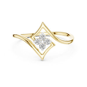 แหวนแต่งงานคลาสสิกเพชรทรงกลม 0.1 กะรัต ทองคำ 14K สำหรับผู้หญิง |   ได้รับการรับรองจาก IGI |   เพชรที่เพิ่งเพาะเลี้ยง - Product Image 1