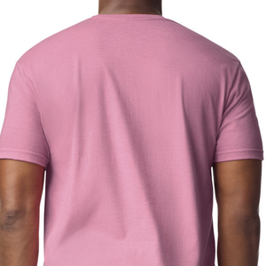 เสื้อยืดผู้ชาย CVC สีพลัมโรส ผ้าคอตตอนผสมพรีเมียม แขนสั้น ระบายอากาศได้ดี น้ำหนักเบา สวมใส่สบาย เสื้อเปล่าสำหรับตกแต่ง - Product Image 4